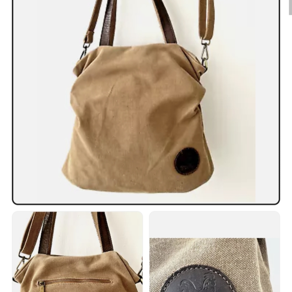 Tan Canvas Tote Bag